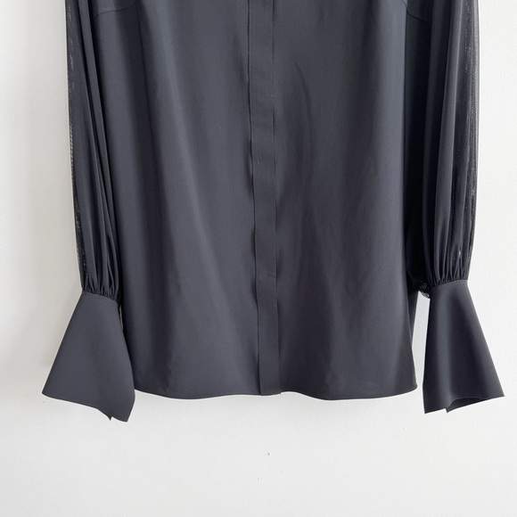 CHIARA BONI • La Petite Robe Augustina Organza Top in Black - Picture 5 of 12